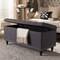 Baxton Studio Kaylee Grey Upholstered Button-Tufting Storage Ottoman Bench 128-7055 - alternate 7